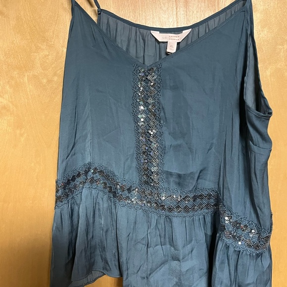 LC Lauren Conrad Blue and Cream Blazer with Vintage Flair - Picture 5 of 8